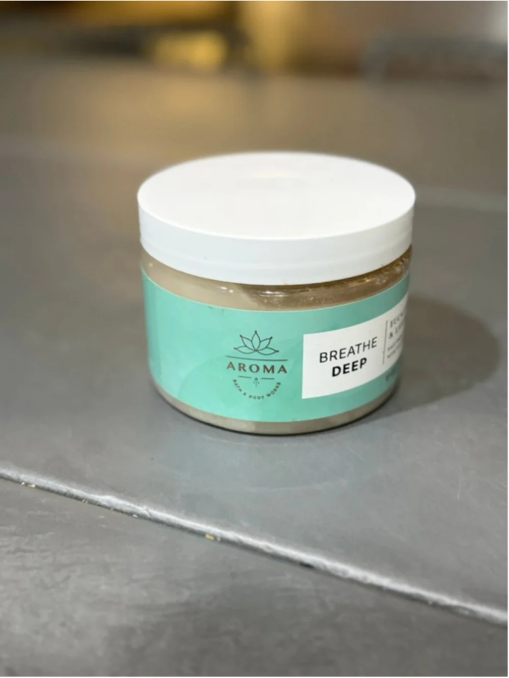 Aroma Breathe Deep Eucalyptus Lavender Salt Body Scrub 17 oz Vitamin E Sealed